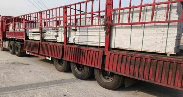 酒泉 白麻荔枝面外墙干挂，工厂装车日常