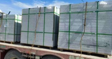 酒泉 芝麻白花岗岩地铺石装车日常