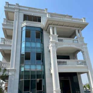 酒泉 白麻花岗岩别墅外墙干挂效果展示