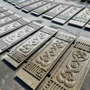 酒泉 黄金麻花岗岩外墙雕刻板