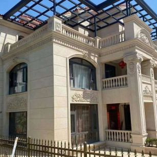 酒泉 黄金麻花岗岩荔枝面别墅外墙干挂