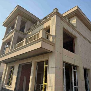 酒泉 黄金麻花岗岩石材荔枝面外墙干挂效果展示