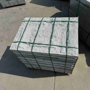 酒泉 白麻花岗岩石材自然面蘑菇石成品