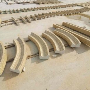 酒泉 黄金麻花岗岩别墅线条