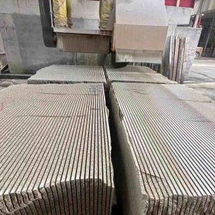 酒泉 车间生产日常，黄金麻白麻花岗岩