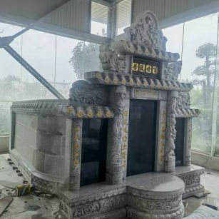 酒泉 芝麻白墓碑效果展示图