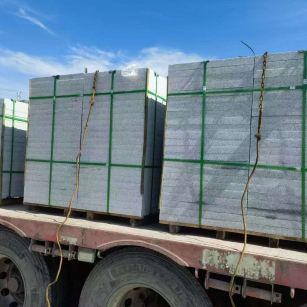 酒泉 芝麻白花岗岩地铺石装车日常