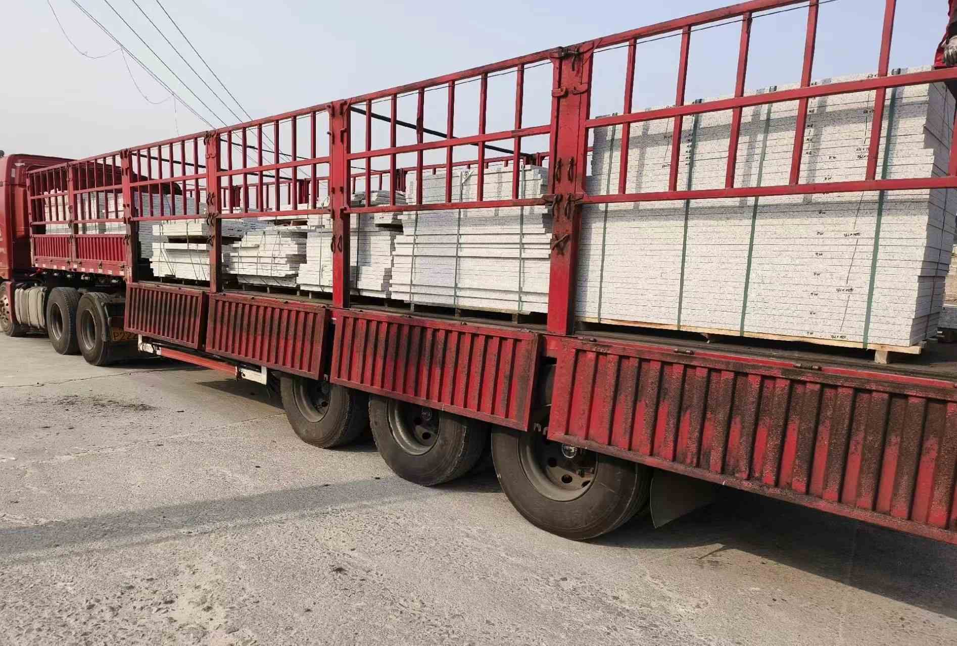 酒泉 白麻荔枝面外墙干挂，工厂装车日常