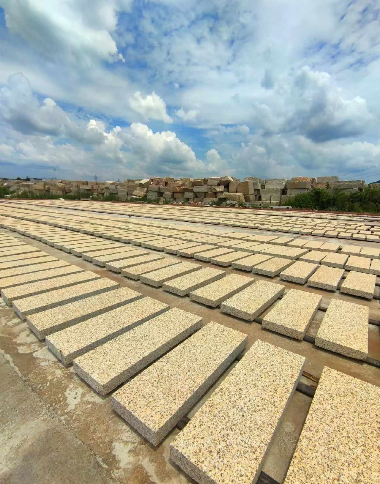 酒泉 黄金麻荔枝面花岗岩石材地铺石防护中