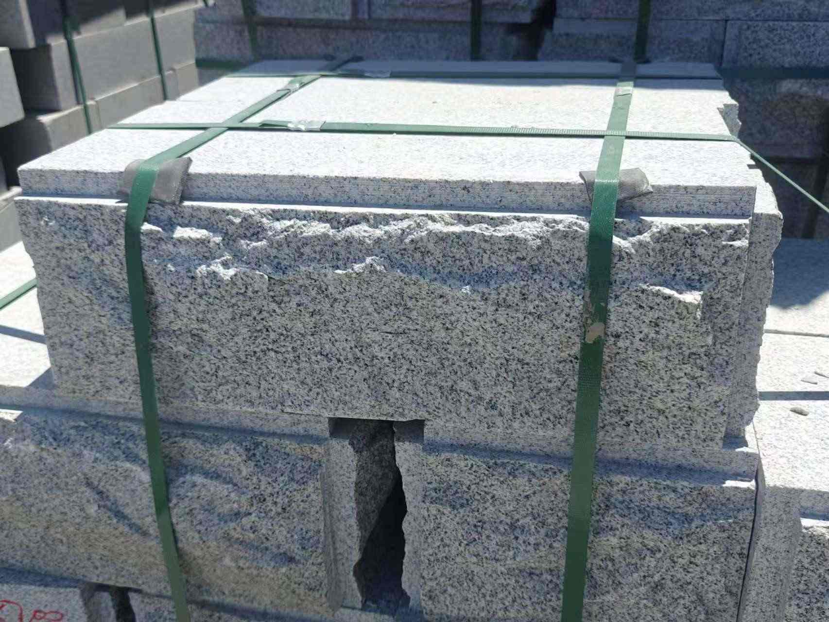 酒泉 芝麻白花岗岩自然面成品