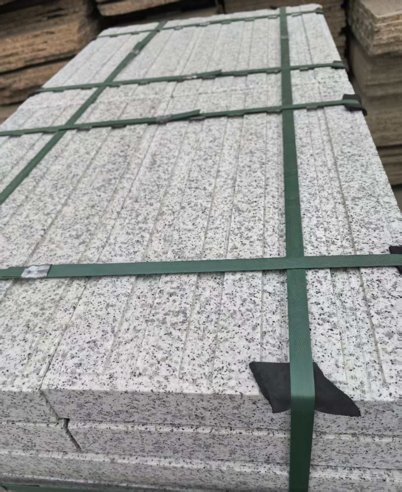 酒泉 白麻花岗岩直行盲道石，盲条，地铺石