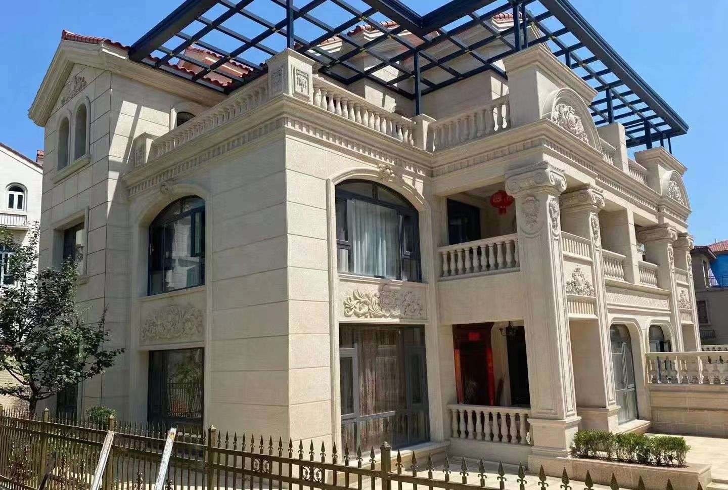 酒泉 黄金麻花岗岩荔枝面别墅外墙干挂