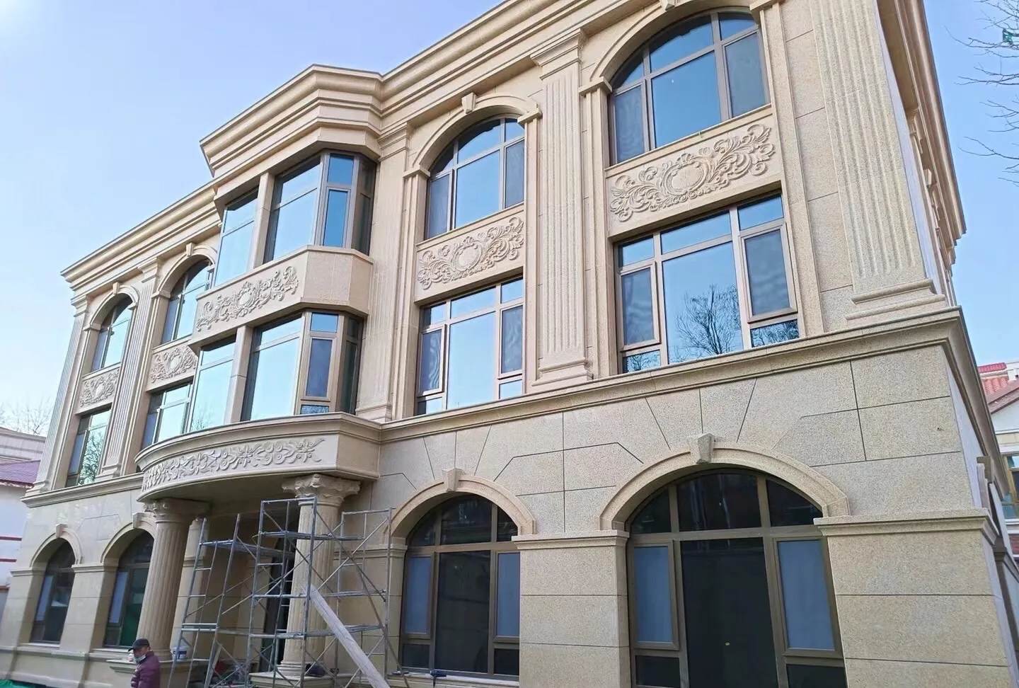 酒泉 黄金麻花岗岩别墅外墙干挂