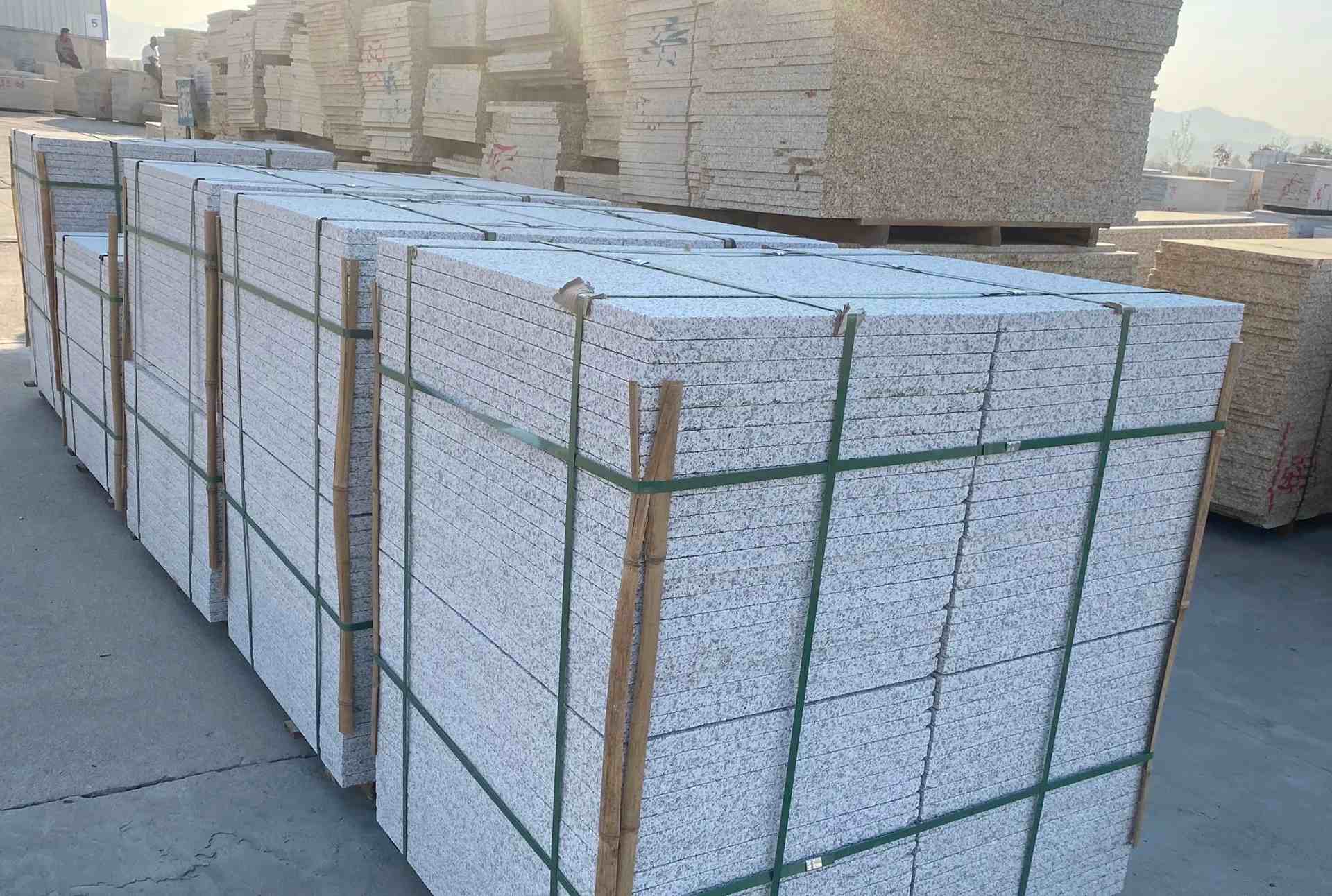 酒泉 白麻花岗岩荔枝面地铺石