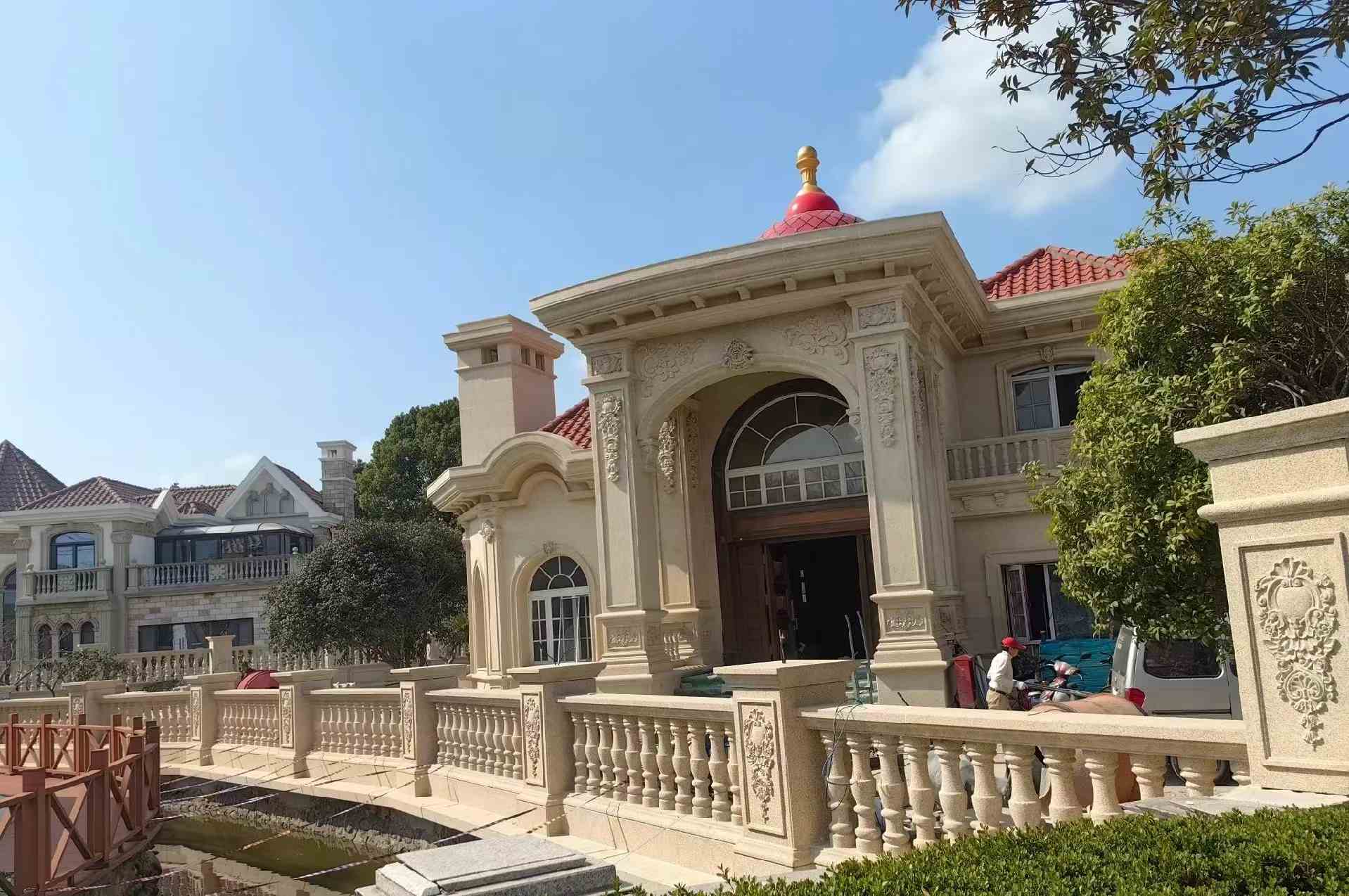 酒泉 黄金麻花岗岩欧式别墅