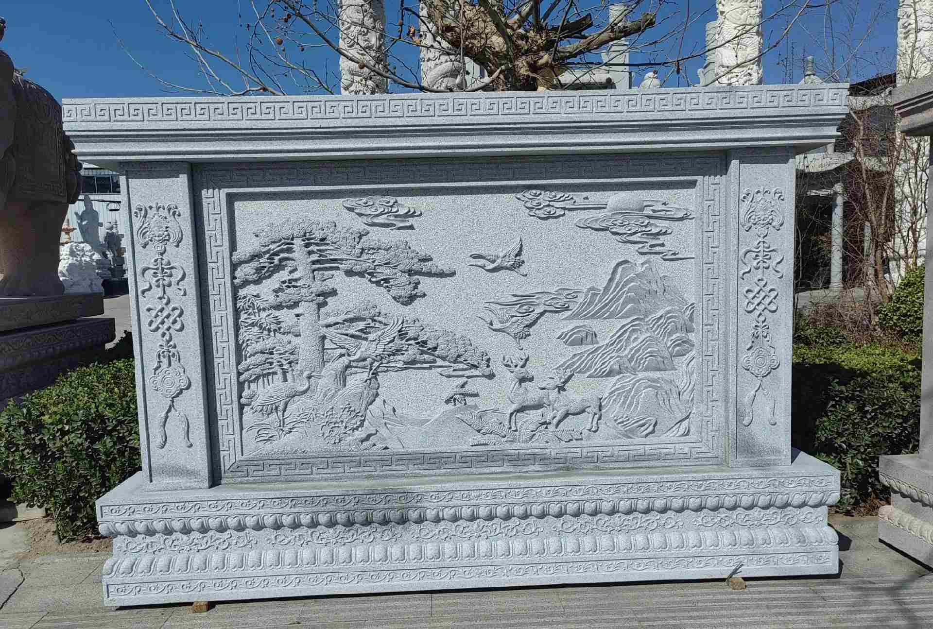 酒泉 芝麻白大型照壁，屏风，影壁