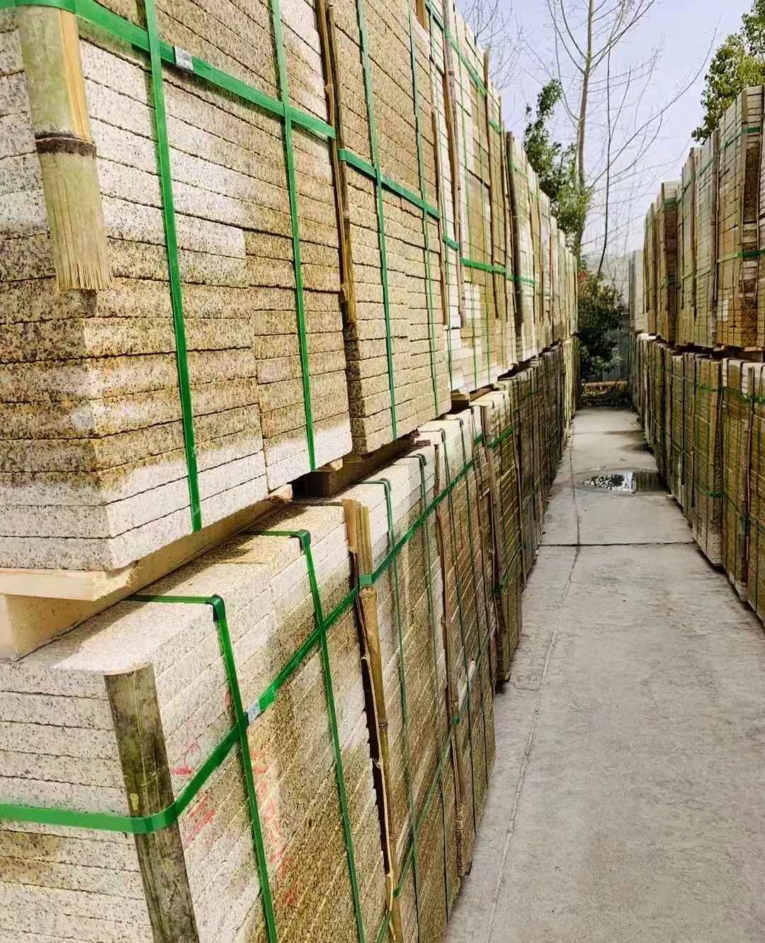 酒泉 黄金麻花岗岩荔枝面地铺石