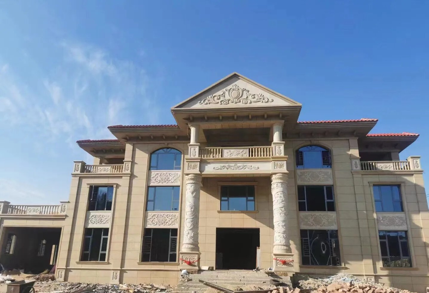 酒泉 黄金麻花岗岩别墅外墙干挂