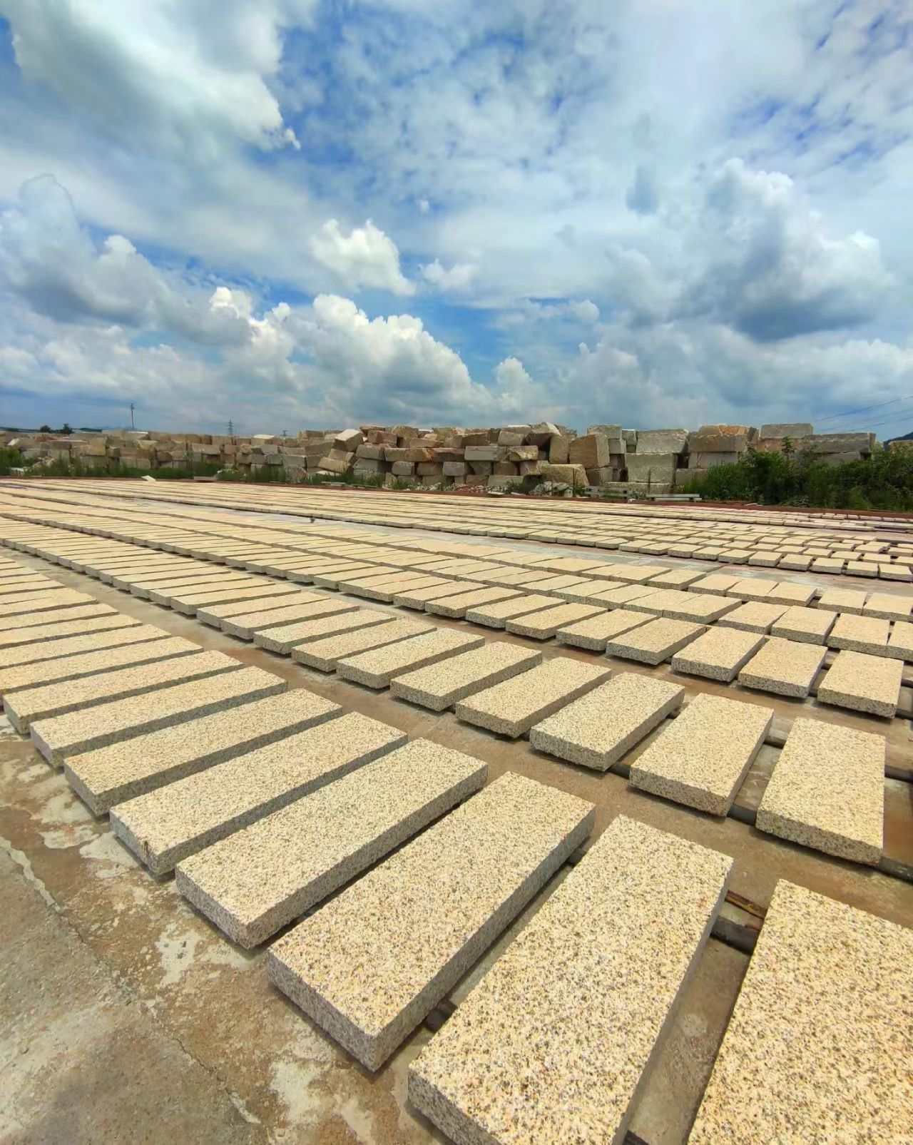 酒泉 黄金麻花岗岩荔枝面地铺石防护中