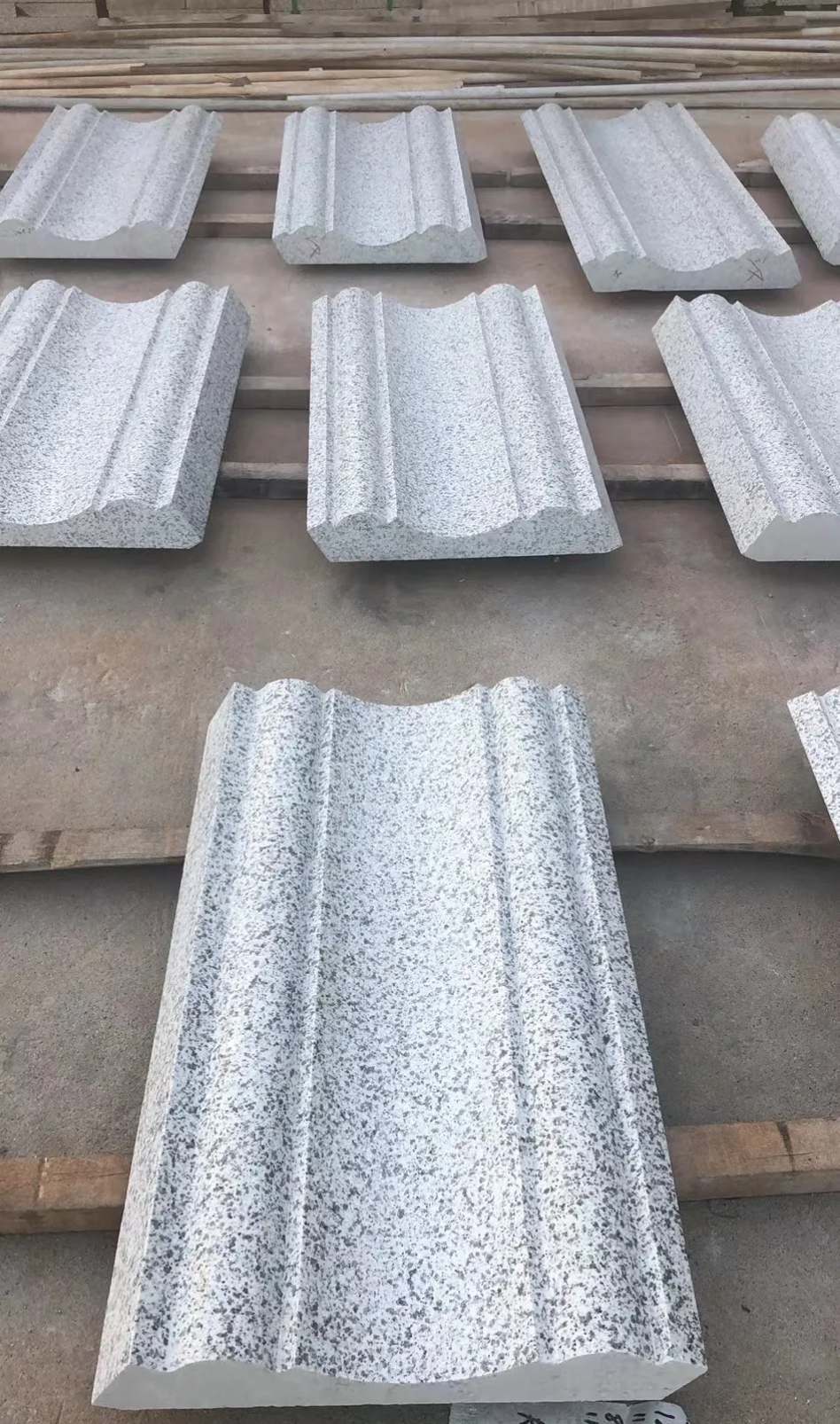 酒泉 白麻花岗岩光面别墅线条