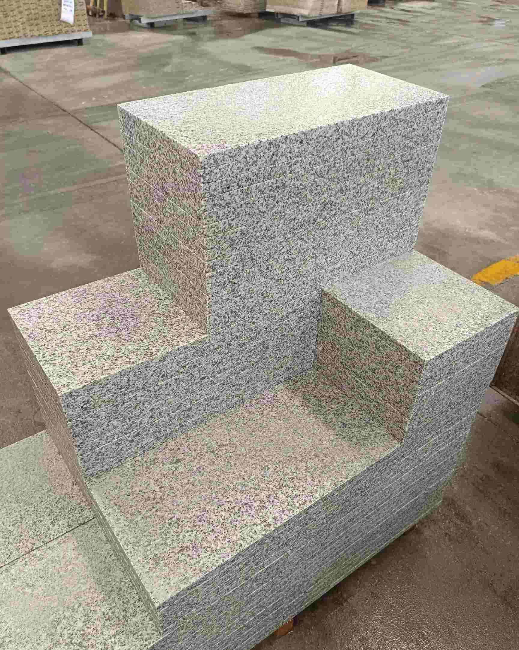 酒泉 白麻花岗岩荔枝面地铺石