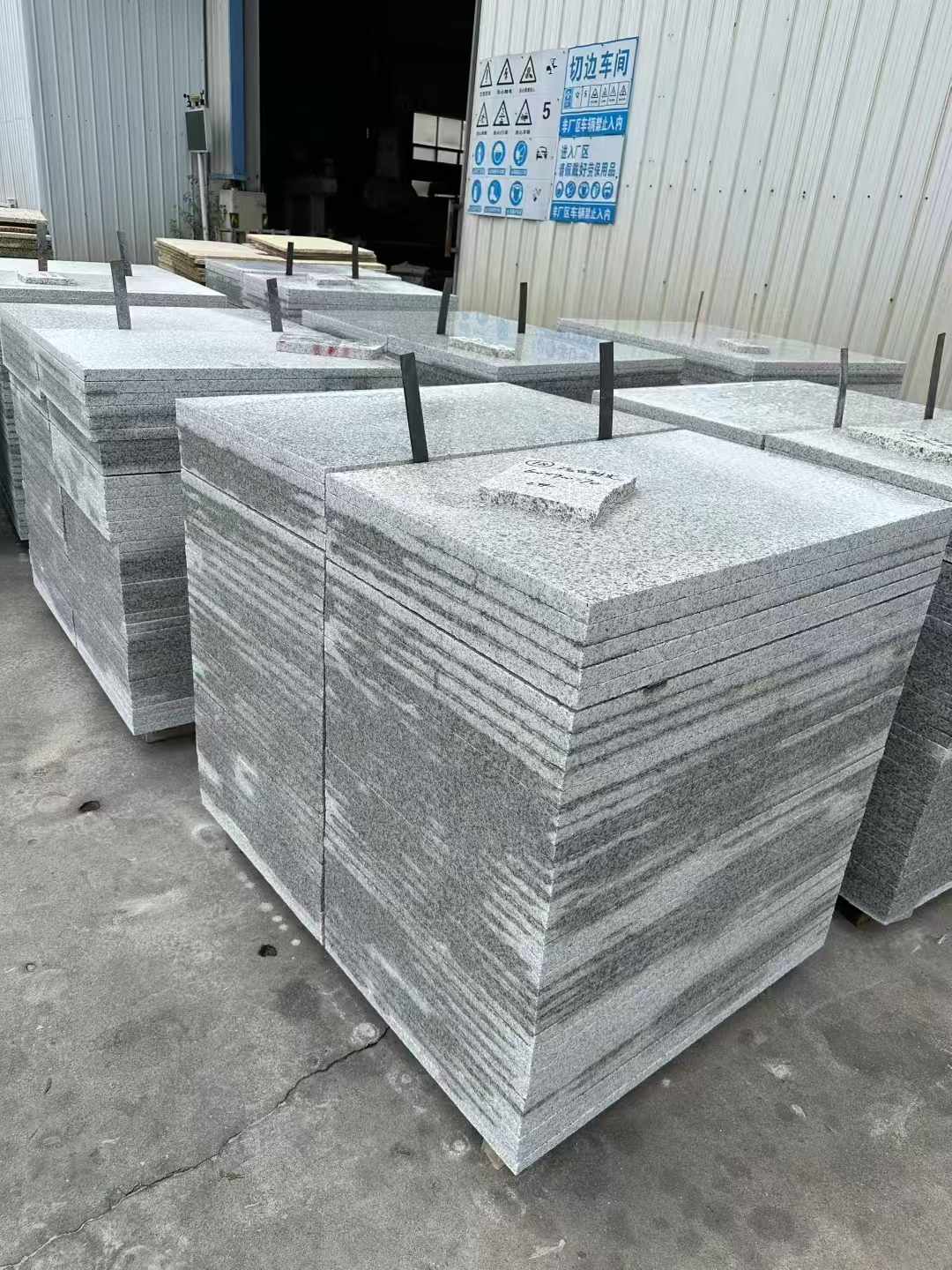 酒泉 白麻光面干挂成品